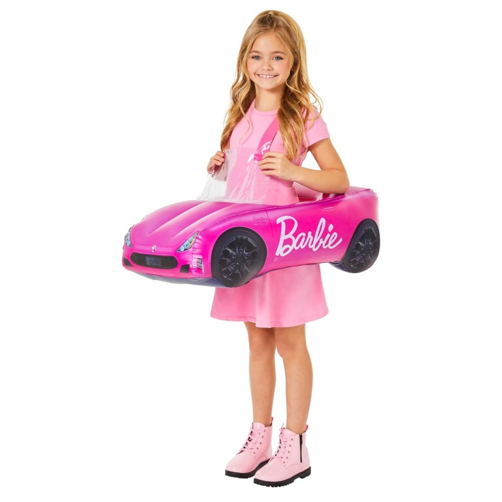 InSpirit Designs Kids Inflatable Barbie Car Costume, One Size